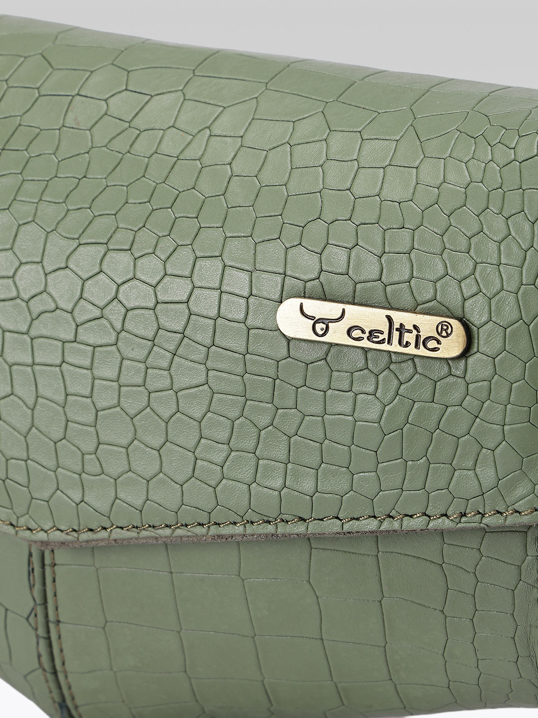 Premium Textured Leather Flap Sling Bag with Adjustable Strap & Inner Zip Pocket