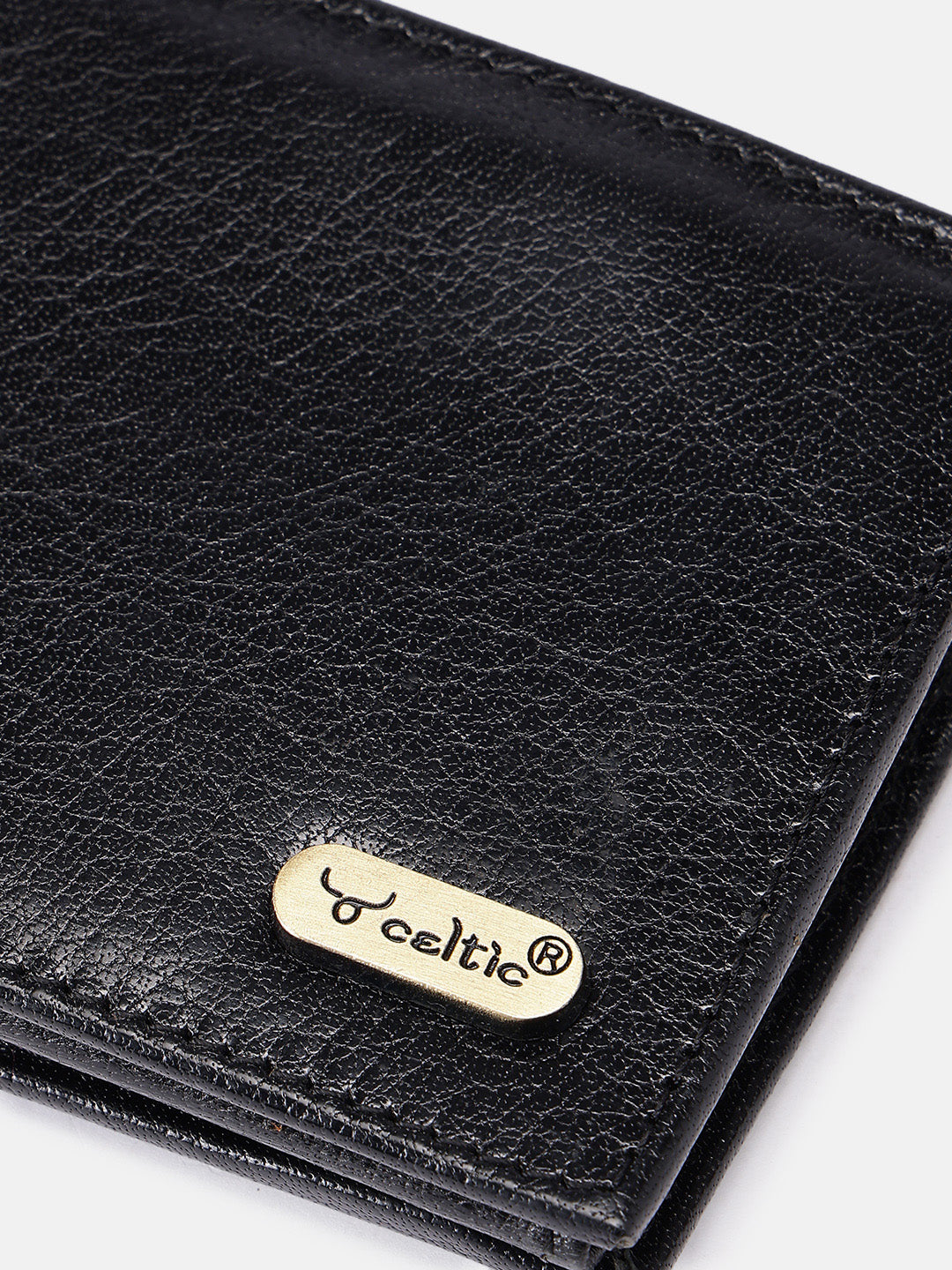 Premium Genuine Leather Men's Wallet with ID Window, Coin Pocket & Card Slots