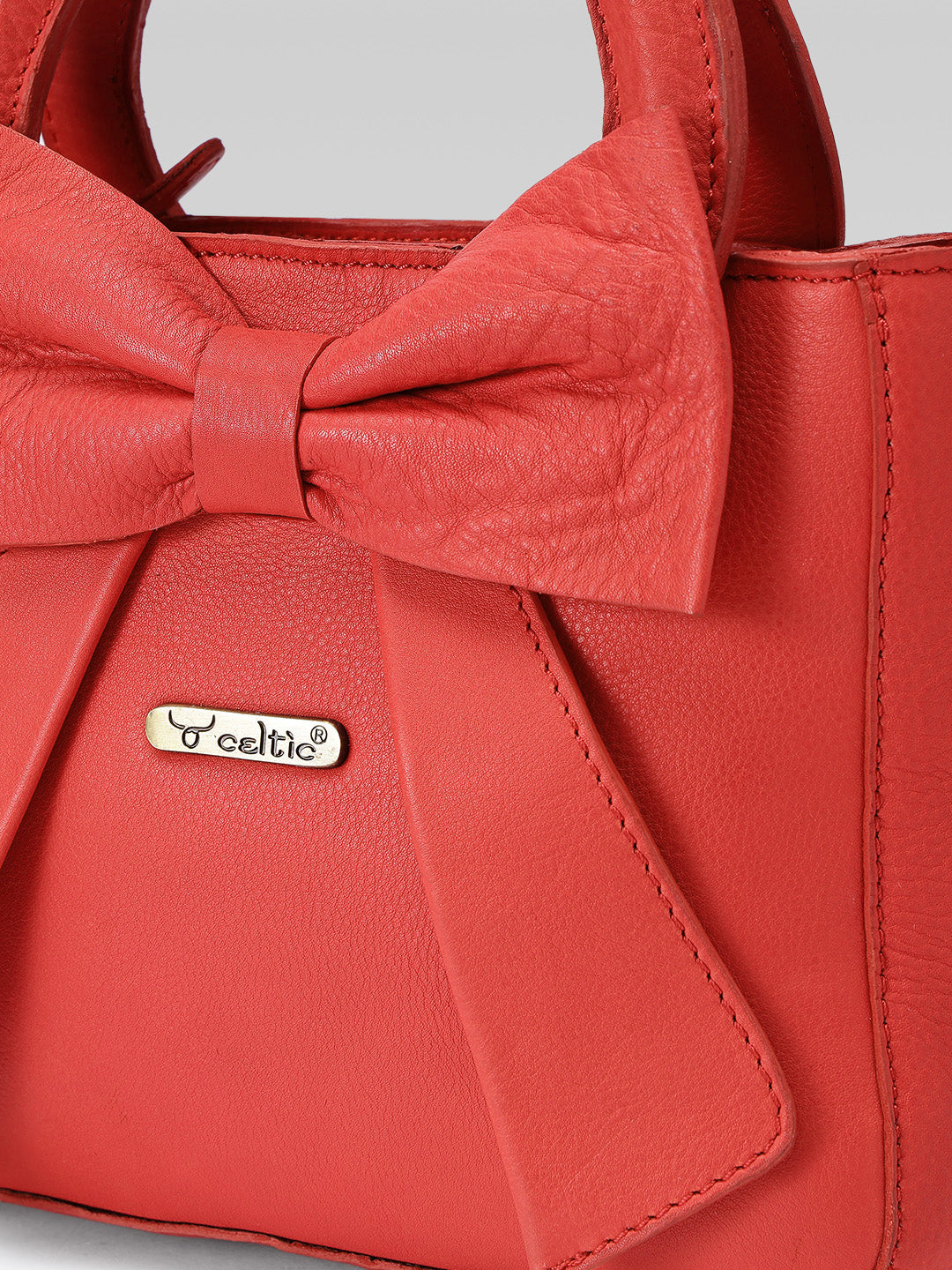 Premium  Leather Hand & Shoulder Bag for Women with Bow Detail