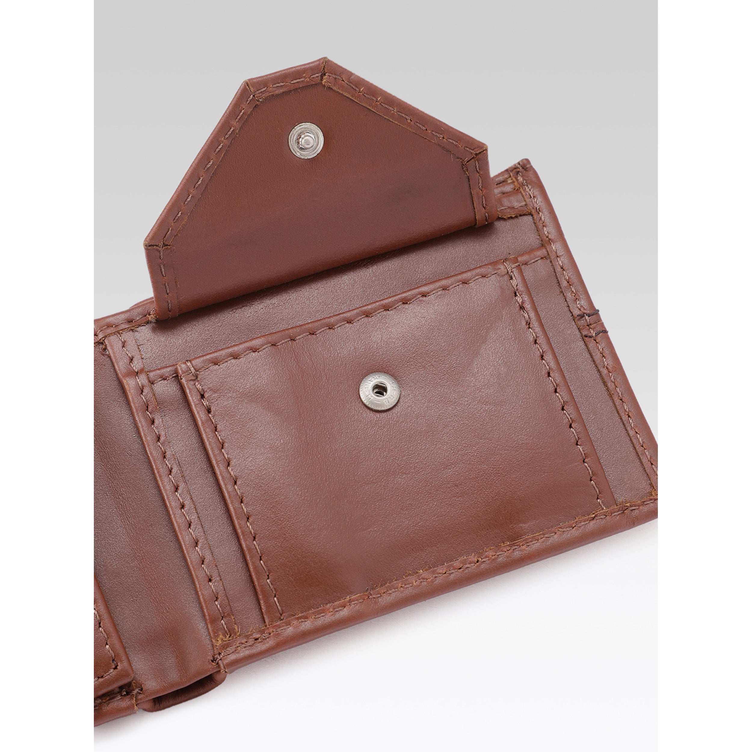 Premium Two-Tone Genuine Leather Mens Wallet | Slim Bifold Export Quality with Coin Pocket