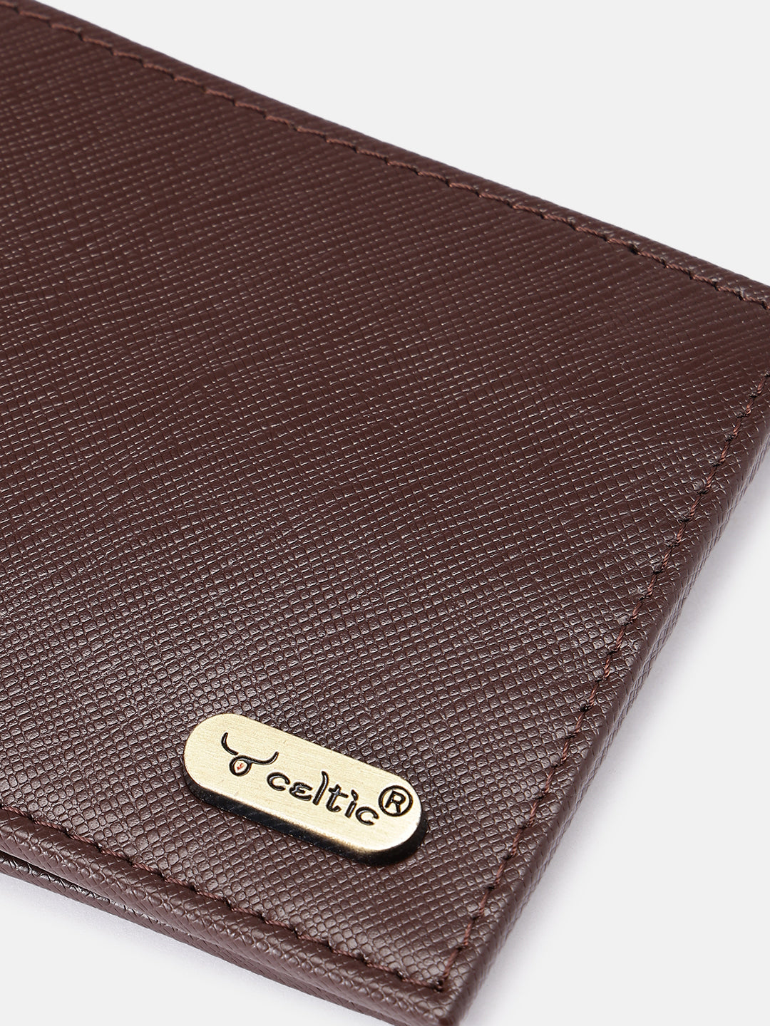 Premium  Genuine Leather Bi-Fold Wallet with Flip ID Window & Coin Pocket