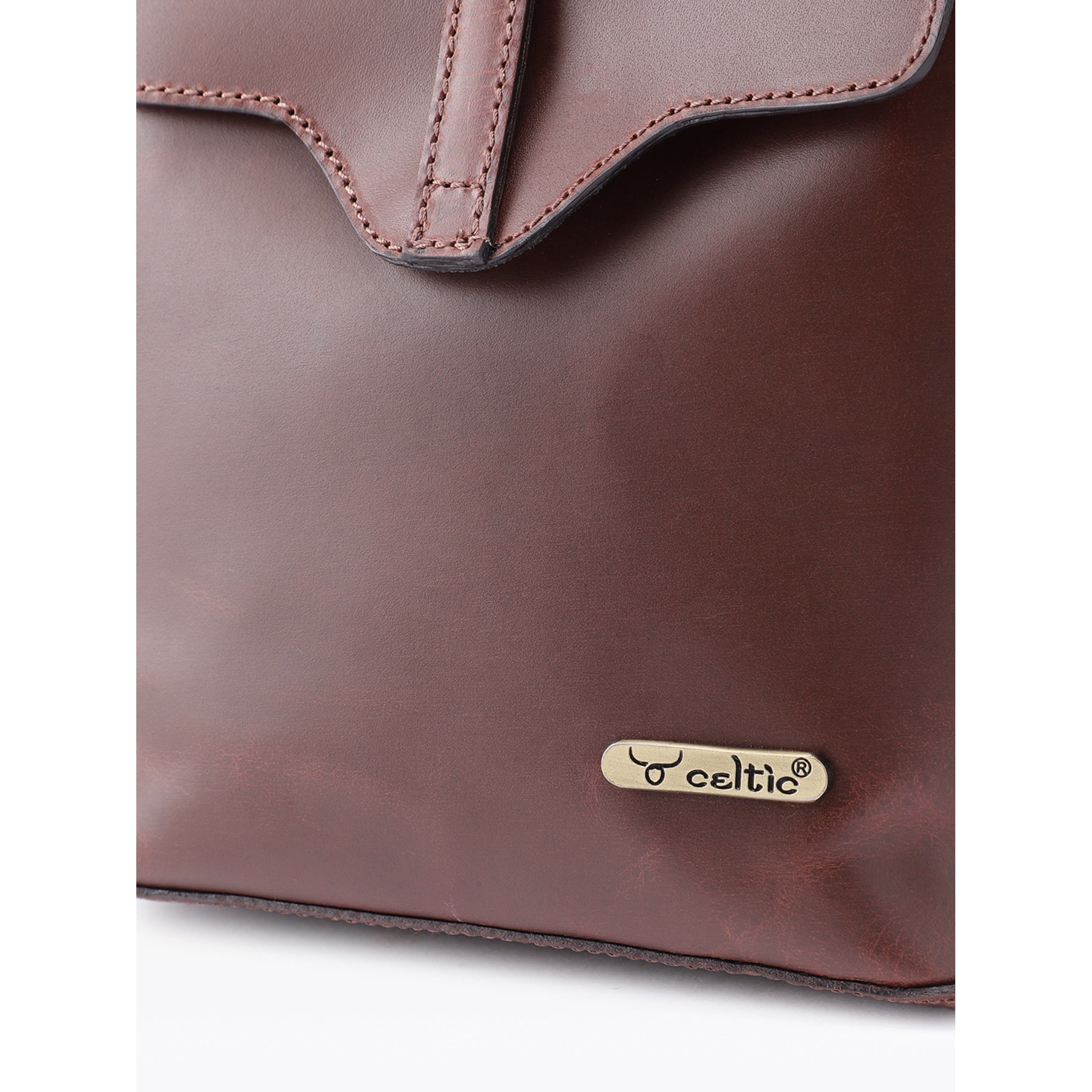 Premium Genuine Leather Mini Backpack for Women with Flap Closure