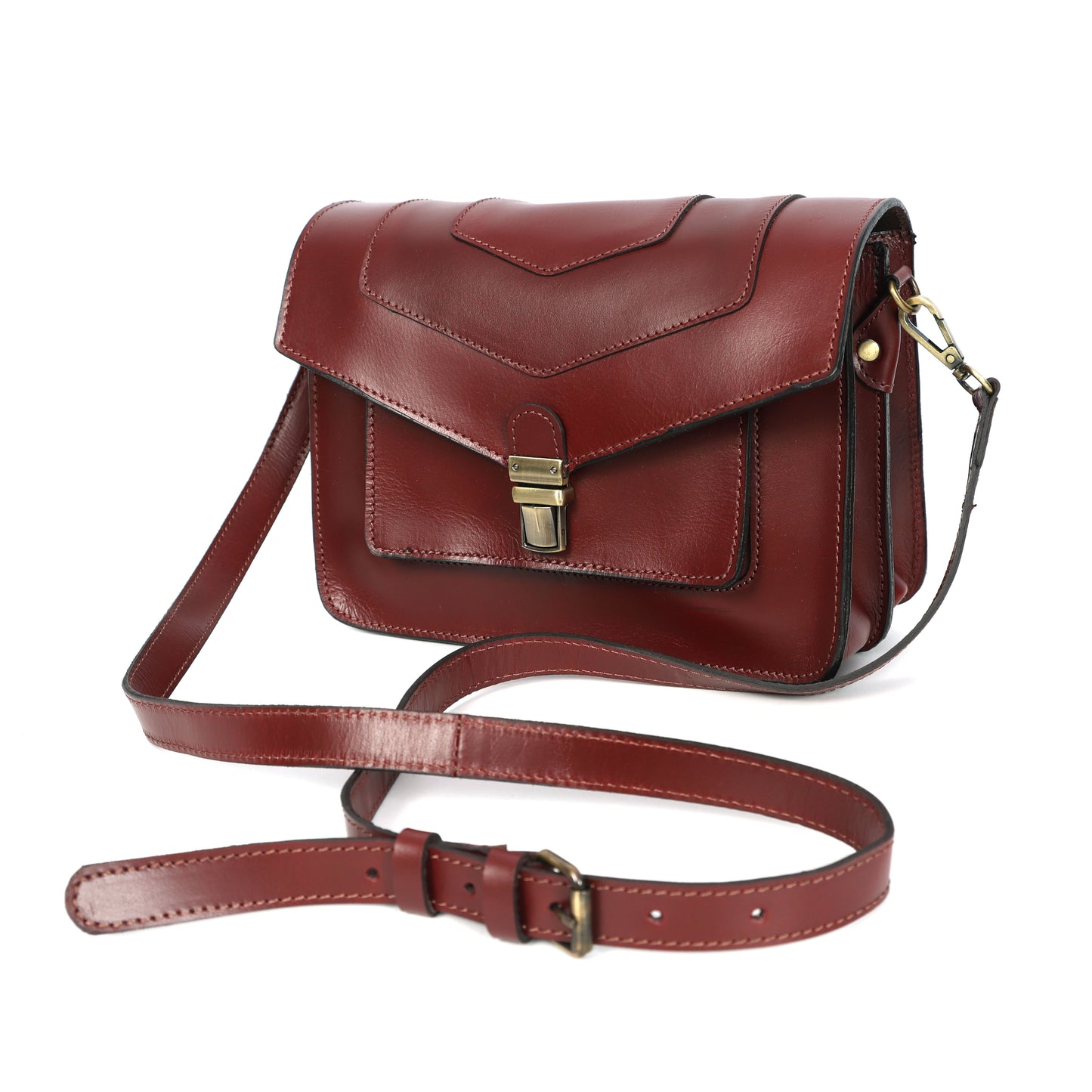 Brown Leather Sling Bag – Stylish Crossbody Bag for Men & Women.LB-1635