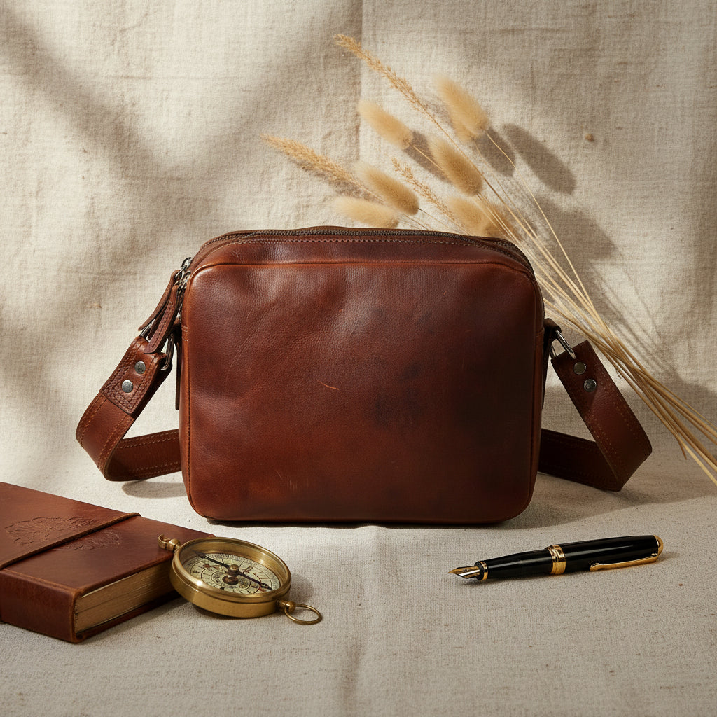 Celtic premium Elegant Brown Leather Cross Body - CELTICINDIA