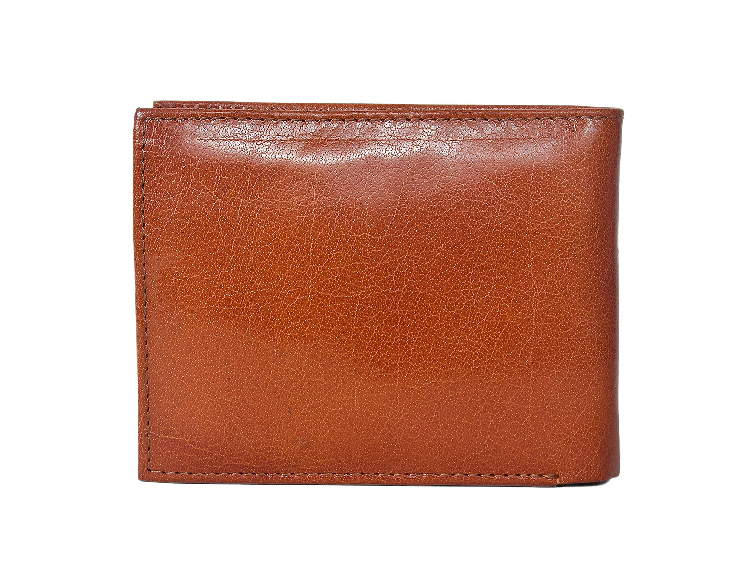 Premium Genuine Leather Bi-Fold Wallet with Zip Coin Pocket & Card Slots
