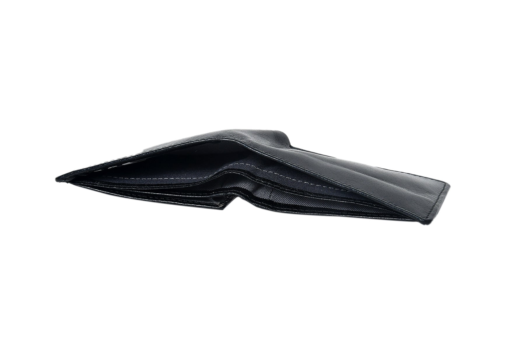 Premium Genuine Leather Bi-Fold Wallet with ID Window & Multiple Card Slots