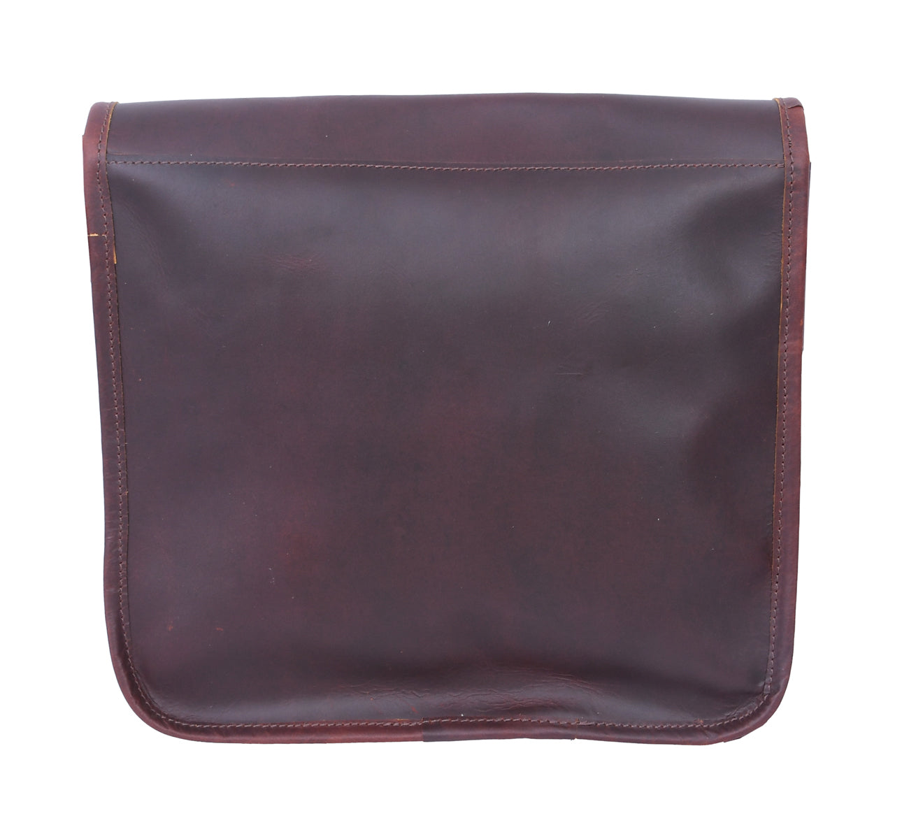 Classic Full-Grain Leather Crossbody Bag with Flap Closure for Everyday Carry