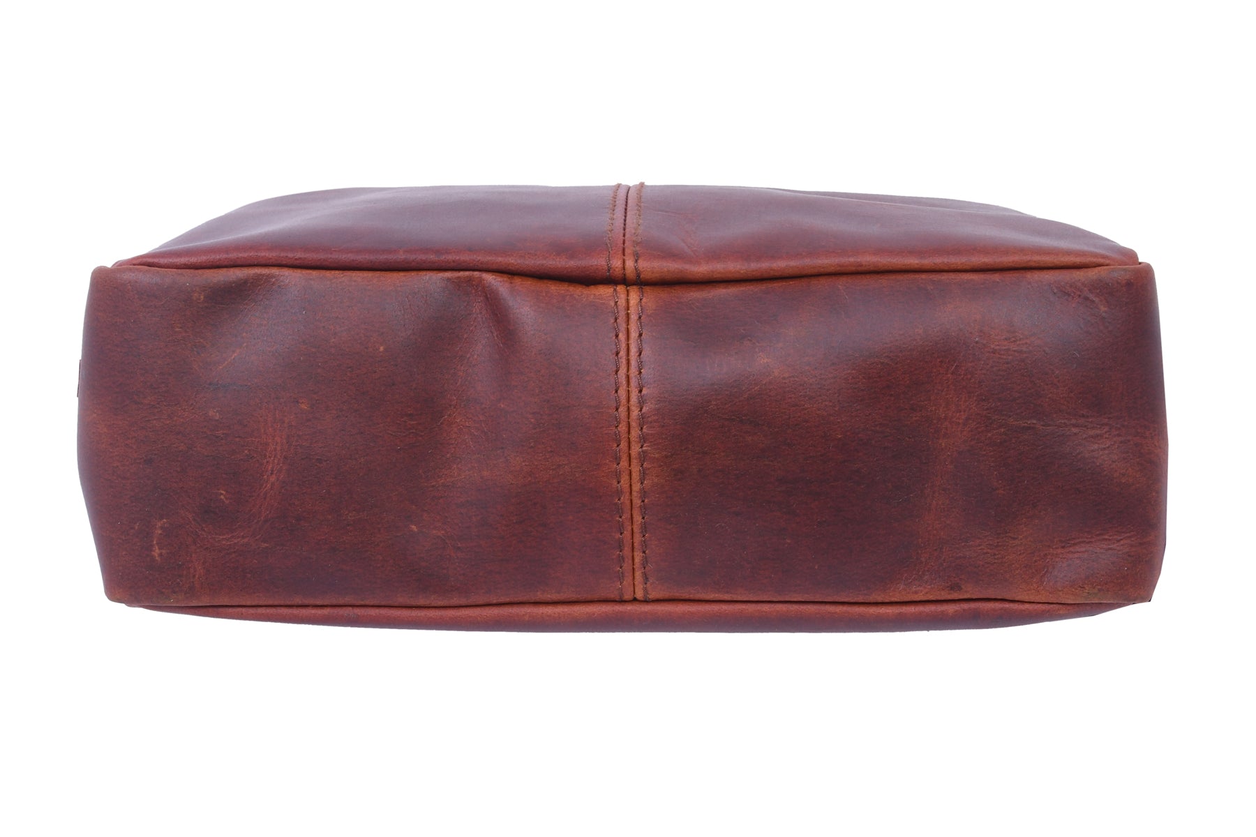 Premium Leather Crossbody Bag with Dual Zipper Compartments for Everyday Use