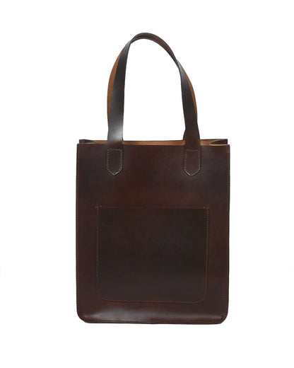 Elegance Redefined: Brown Leather Shopper Bag - Your Stylish Companion. - CELTICINDIA