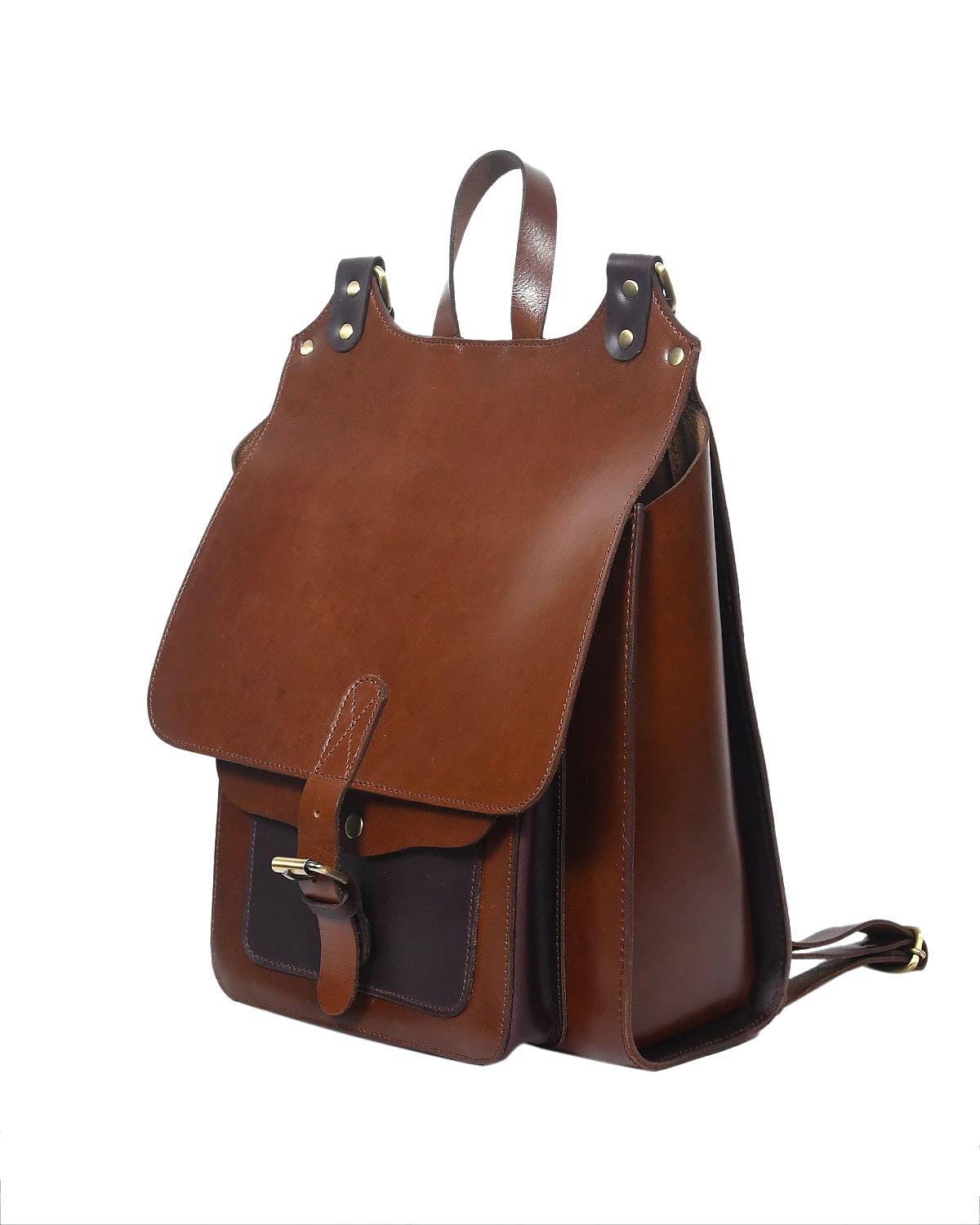 Celtic premium Black and Brown Leather Backpack. Art: BG-1416 – CELTICINDIA