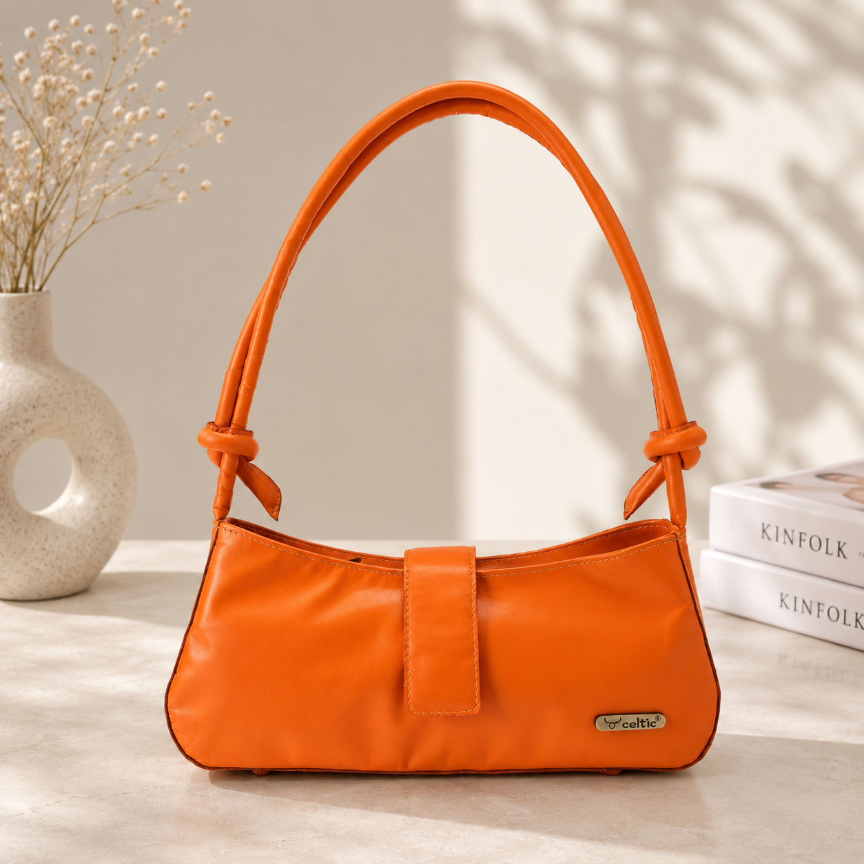 Premium  Leather Hand & Shoulder Bag for Women with Bow Detail