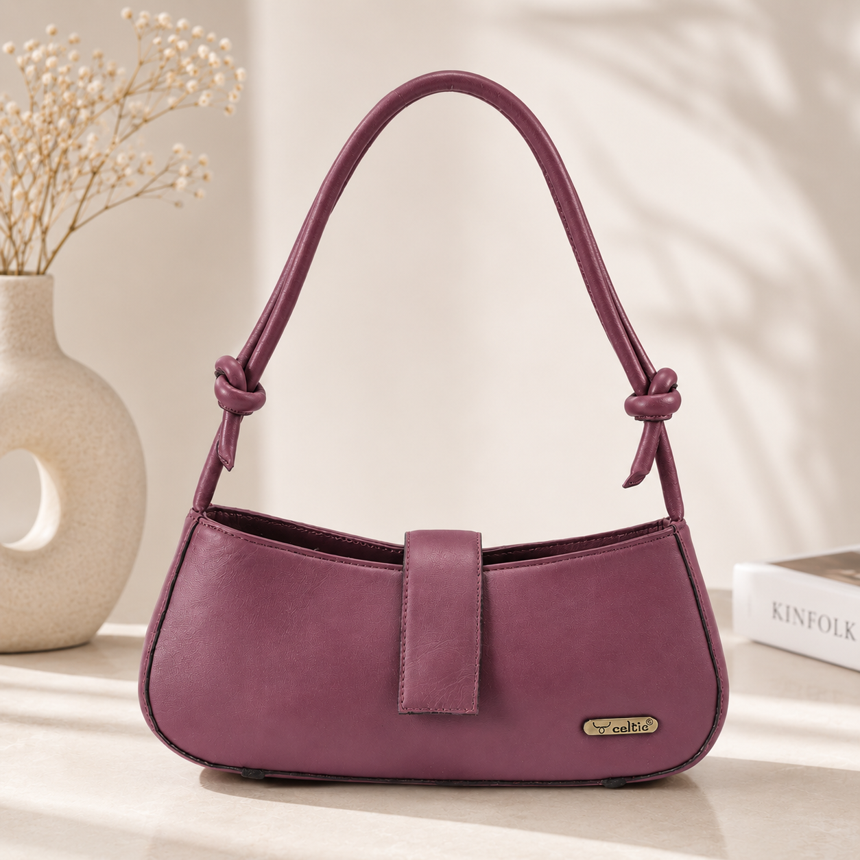 Premium  Leather Hand & Shoulder Bag for Women with Bow Detail