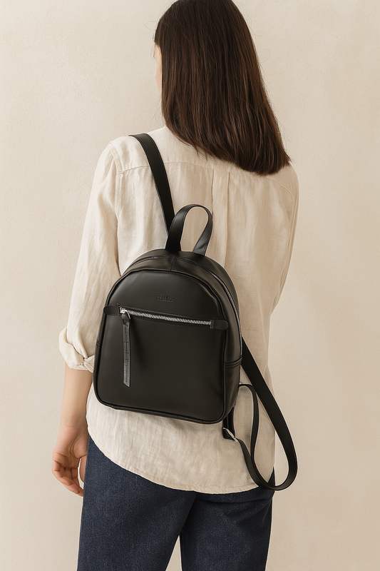 Stylish Small Leather Backpack: Durable & Chic Carryall, Art: BG-1575