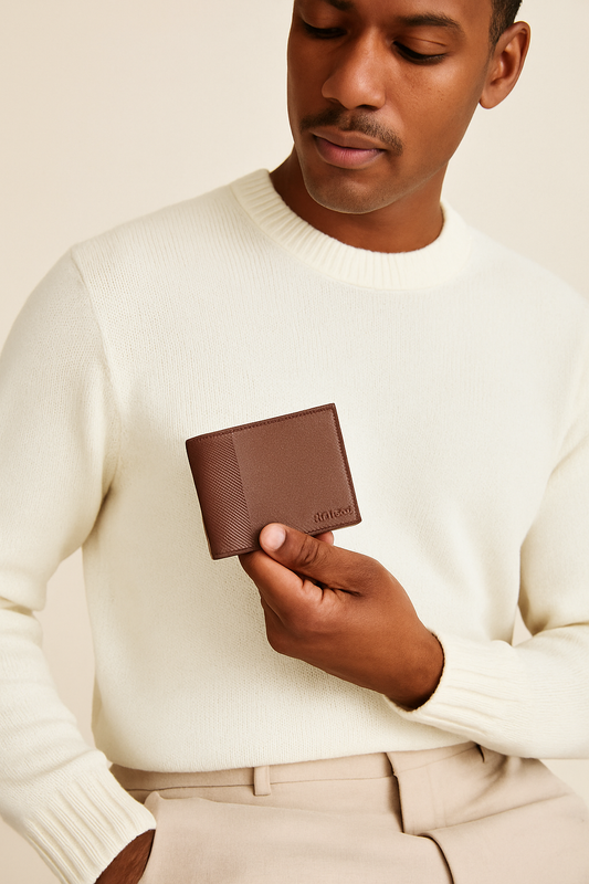 Men’s Tan Bi-Fold Leather Wallet – Slim & Lightweight ART:- LA-1430