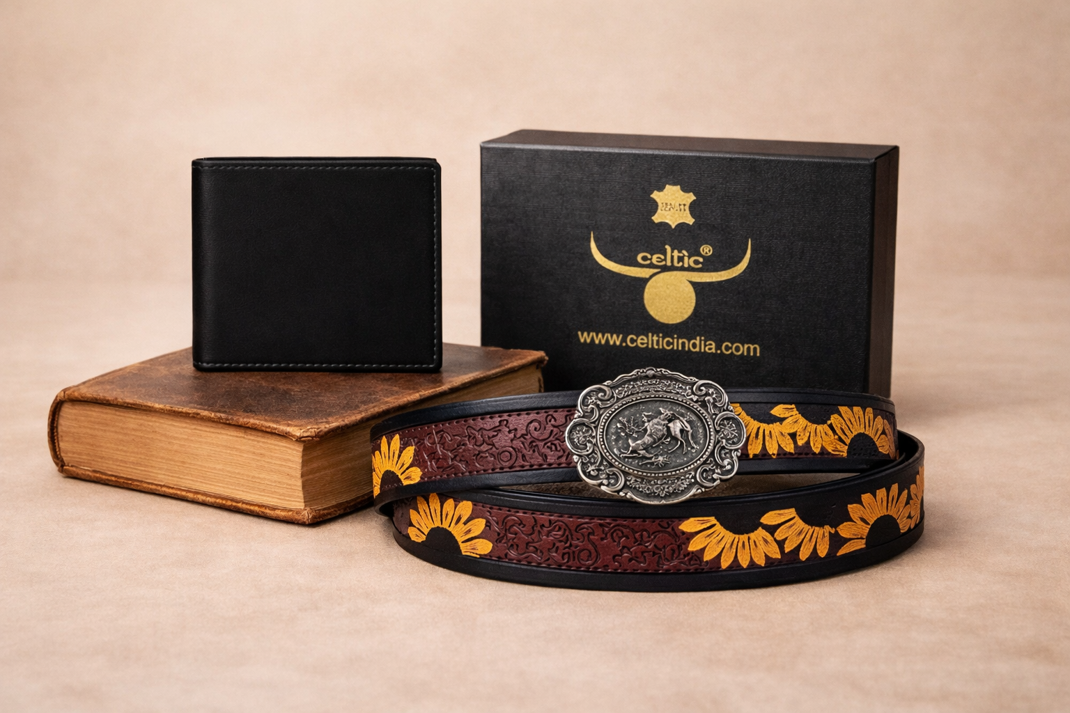 Premium Leather Wallet & Belt Combo Mens Luxury Gift Set