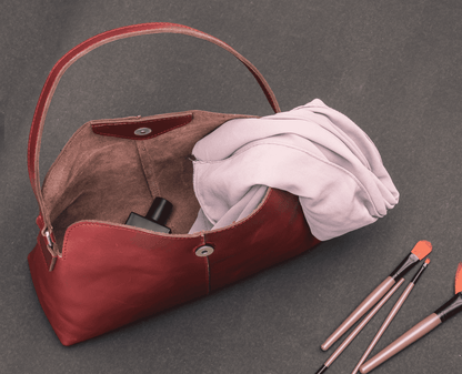 Exquisite Burgundy Leather Sling Bag - CELTICINDIA