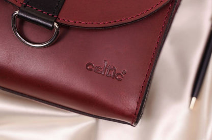 Celtic Premium Burgundy Leather Sling Bag for Stylish Everyday Use.   ART:-BG-1753