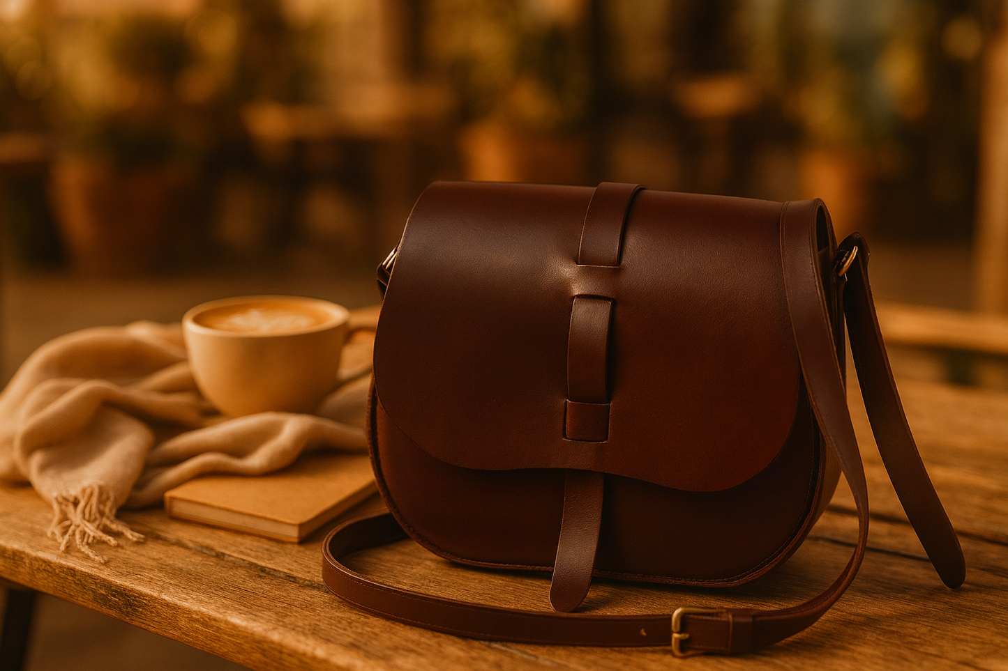 Celtic Latest Brown Leather Sling Bag  Stylish and Versatile. Art: BG-1410