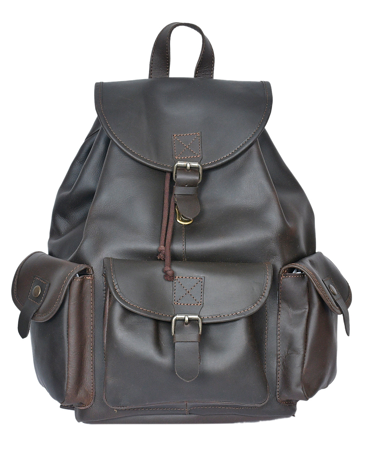 Brown Leather Backpack Timeless Style And Versatility Art BG 1538   DSC2432 