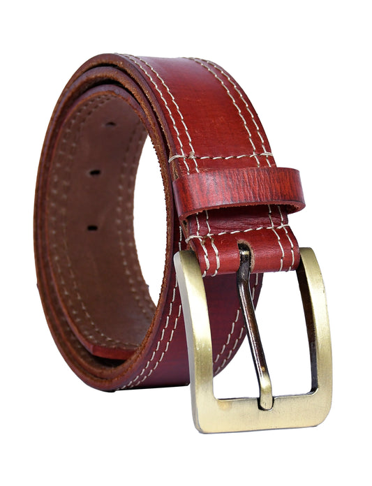 Celtic Premium Red Leather Belt - CELTICINDIA