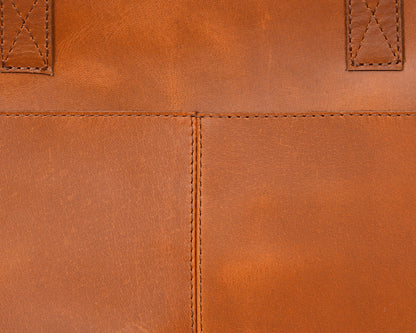 Elevate your style with our exquisite Tan Leather Tote Bag. - CELTICINDIA