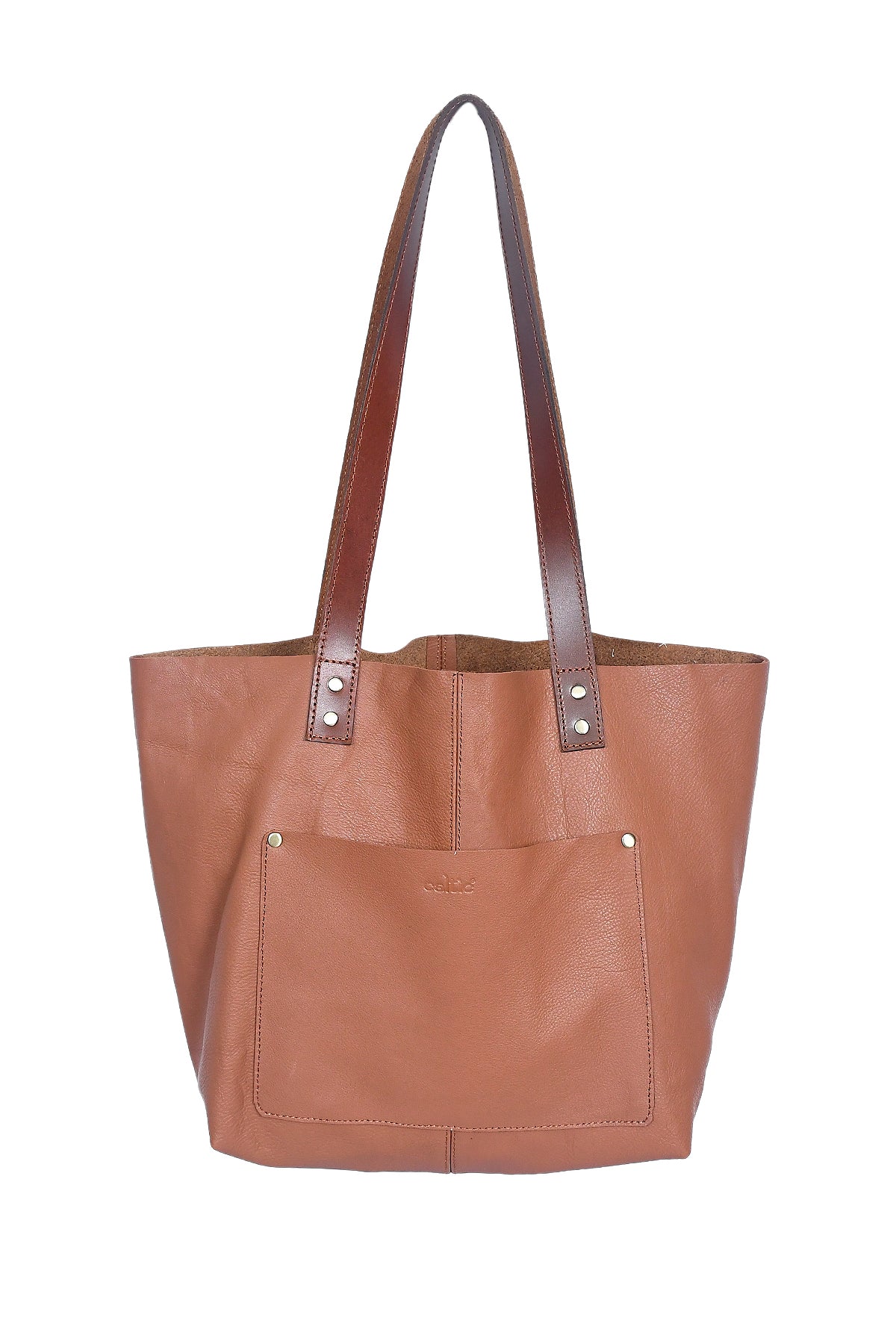 Timeless Elegance: Tan Leather Tote Bag. - CELTICINDIA