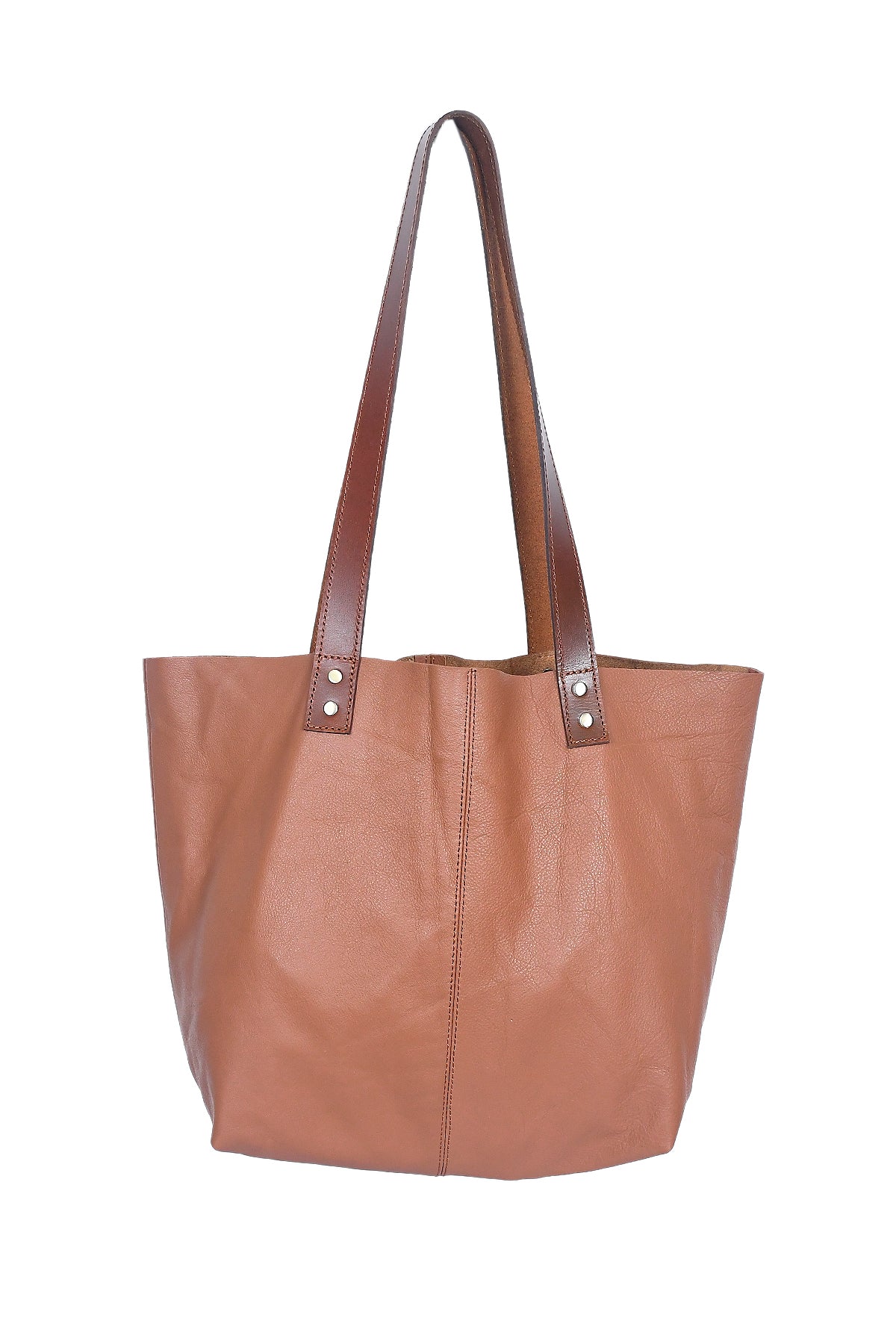 Premium Genuine Leather Minimalist Everyday Tote Bag
