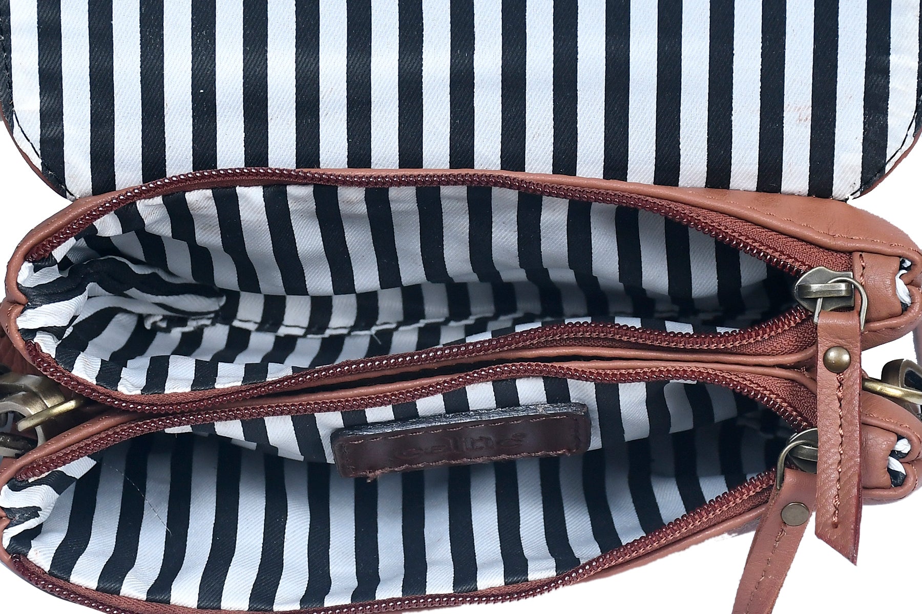 Premium Leather Convertible Wristlet & Crossbody Clutch with Dual Zip Compartments