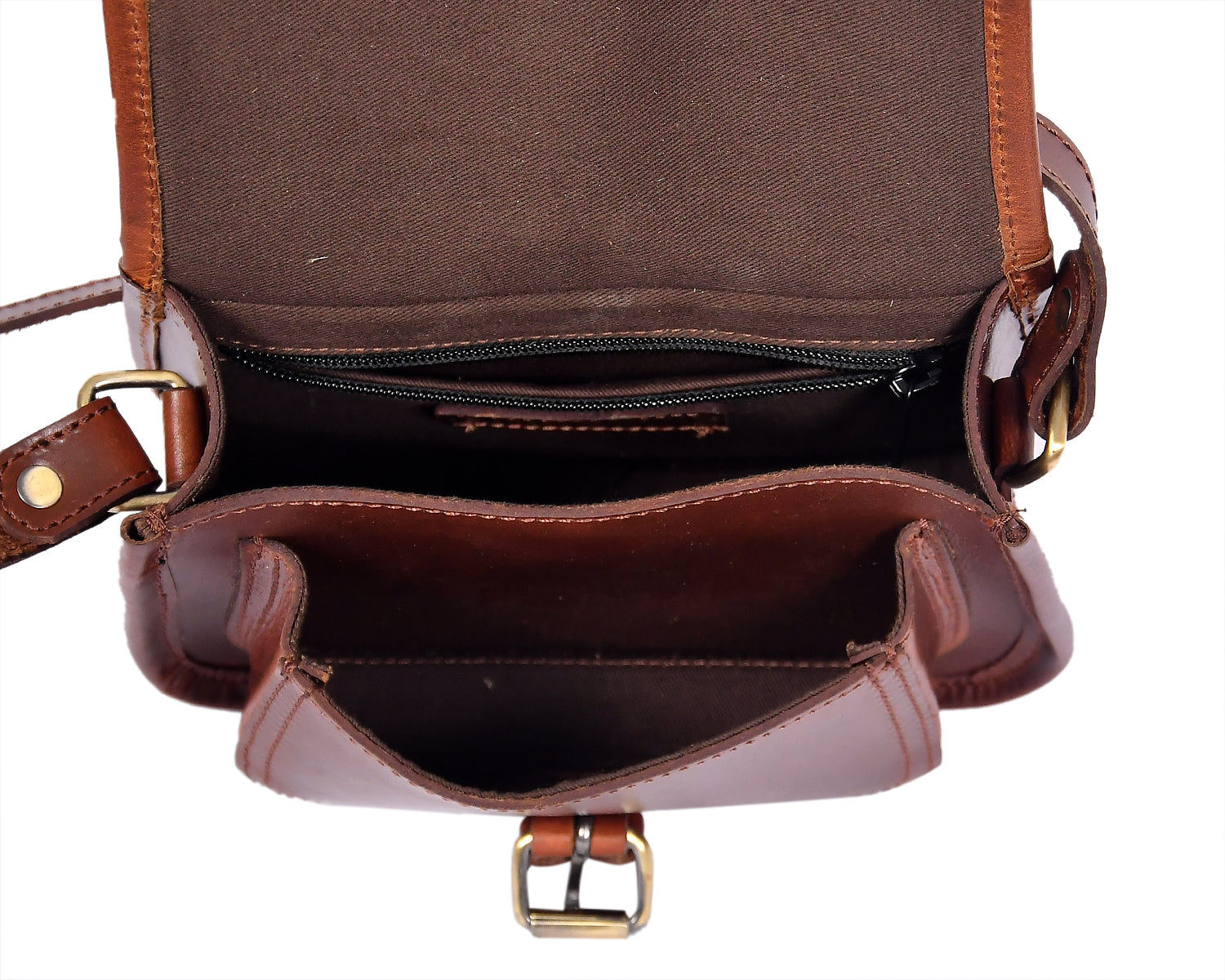 Womens Leather Hair-On Flap Crossbody Sling Bag Adjustable Strap