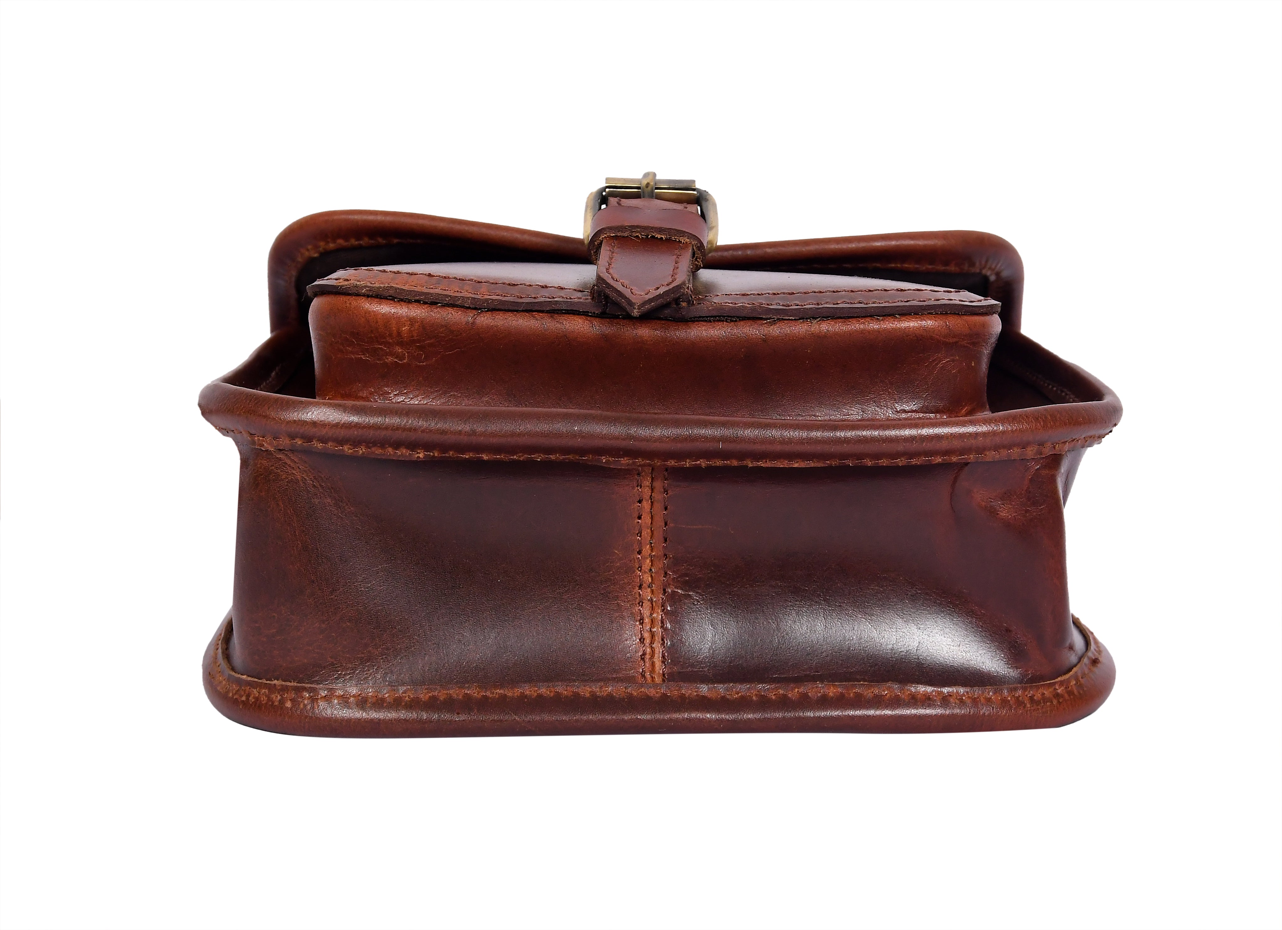 Women's Leather Crossbody Bag with Hair-On Flap Adjustable Strap