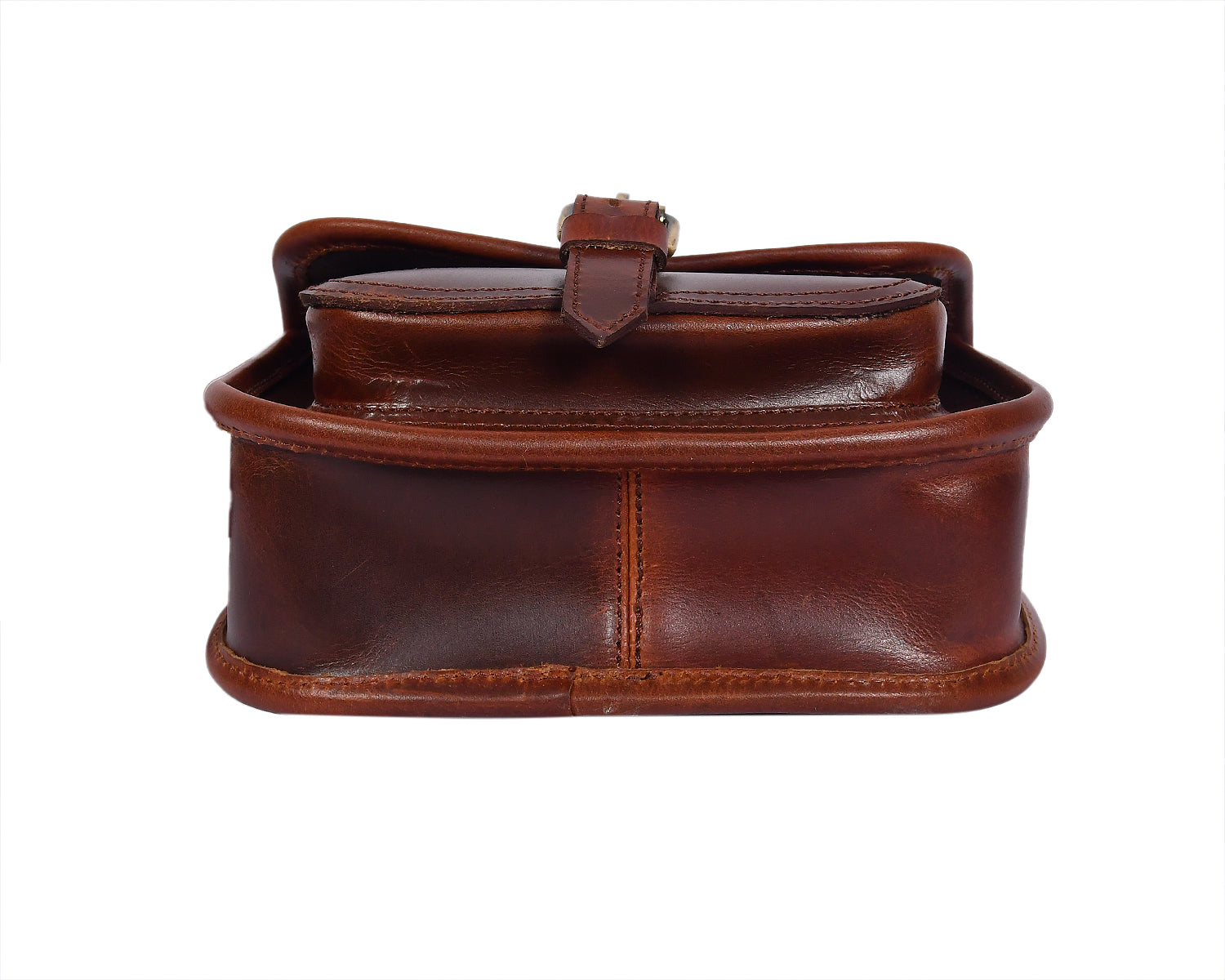Women’s Genuine Leather Mini Crossbody Bag Natural Hair-On Flap (Brown & Grey)