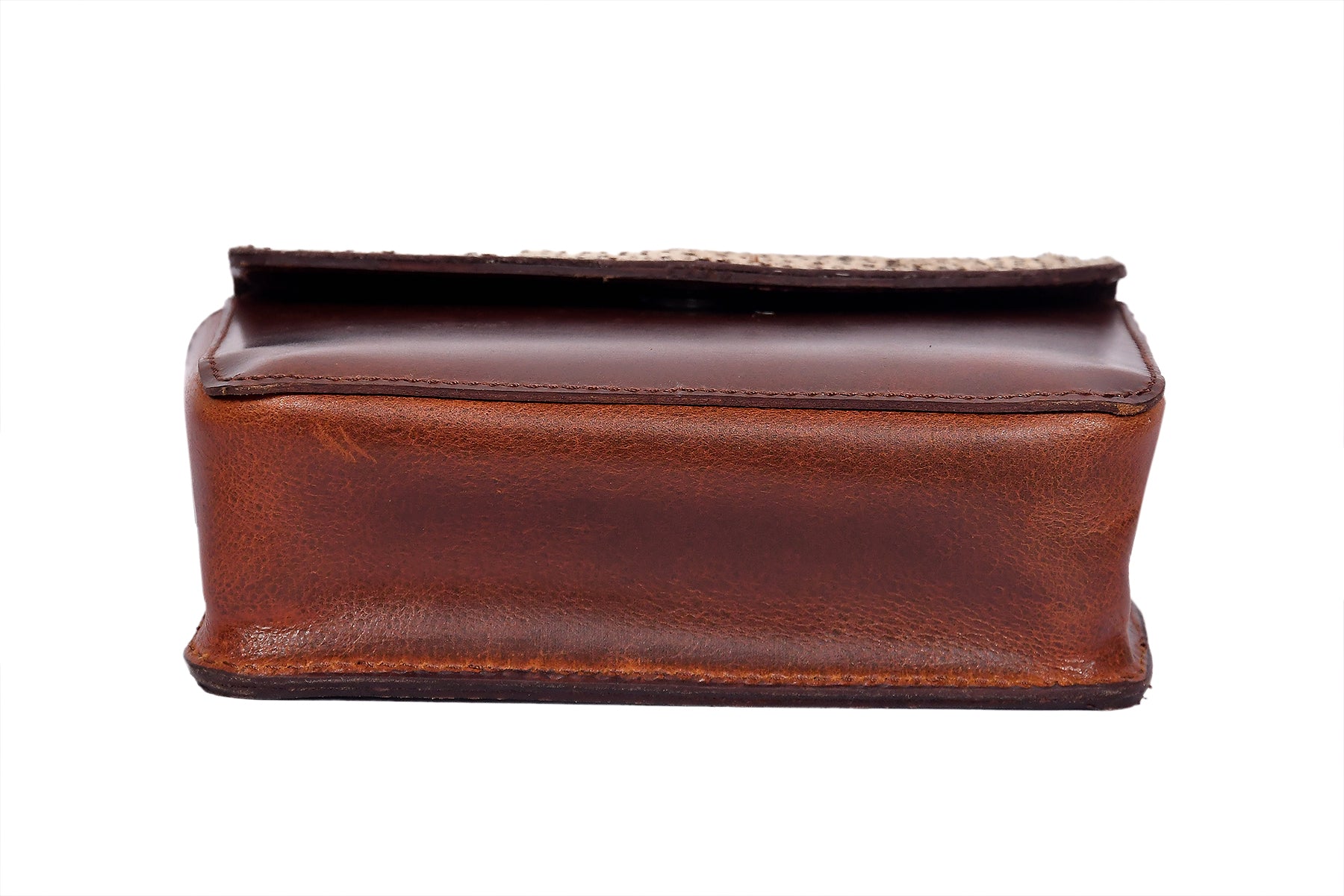 Premium Brown Leather Hairon Sling Bag  Lightweight Everyday Crossbody