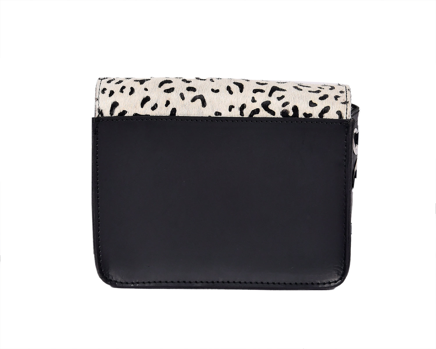 Black Crossbody Sling Bag with Printed Hair Flap Minimal & Stylish Everyday Sling