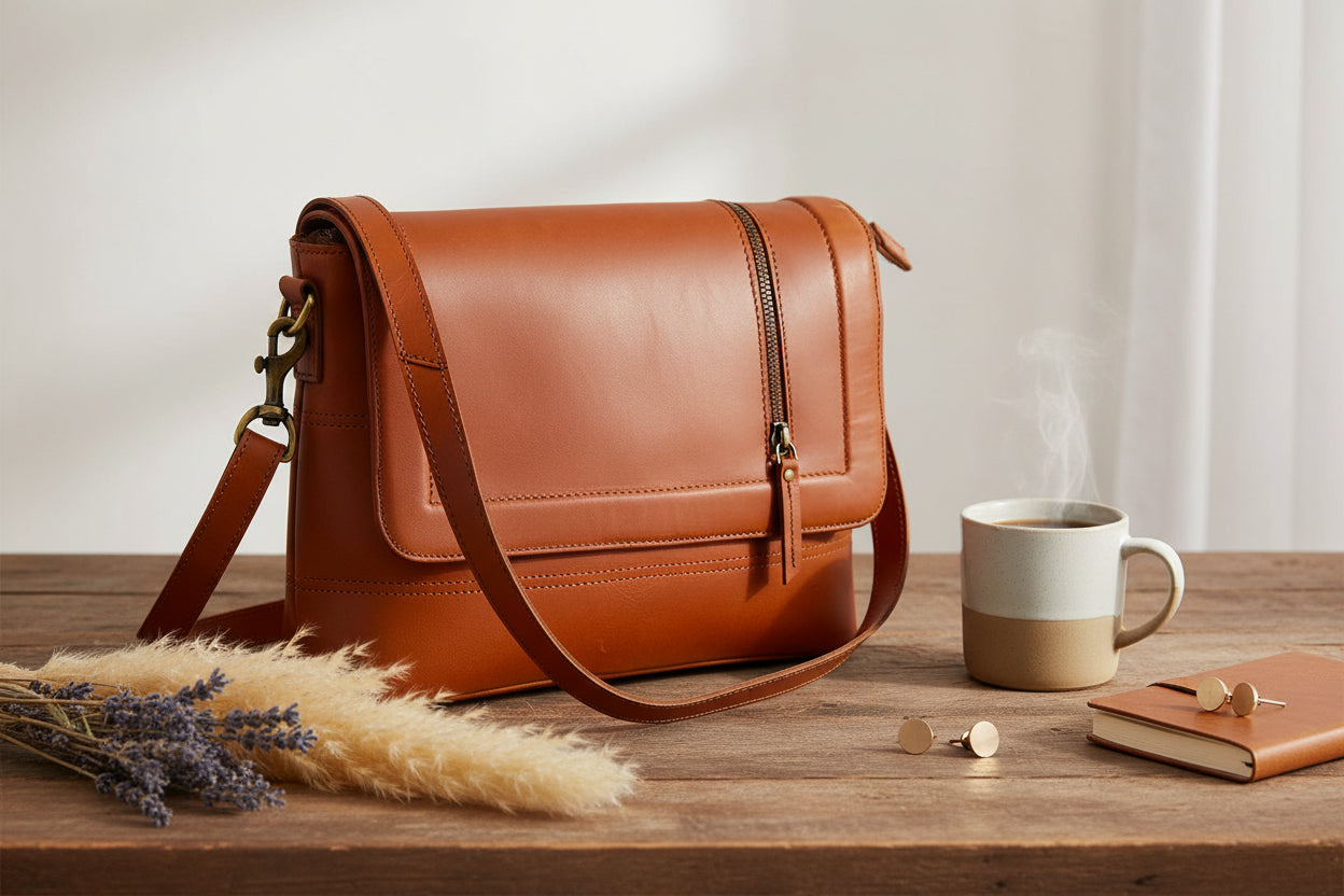 Timeless Elegance: Discover Our Brown Leather Crossbody Collection. - CELTICINDIA