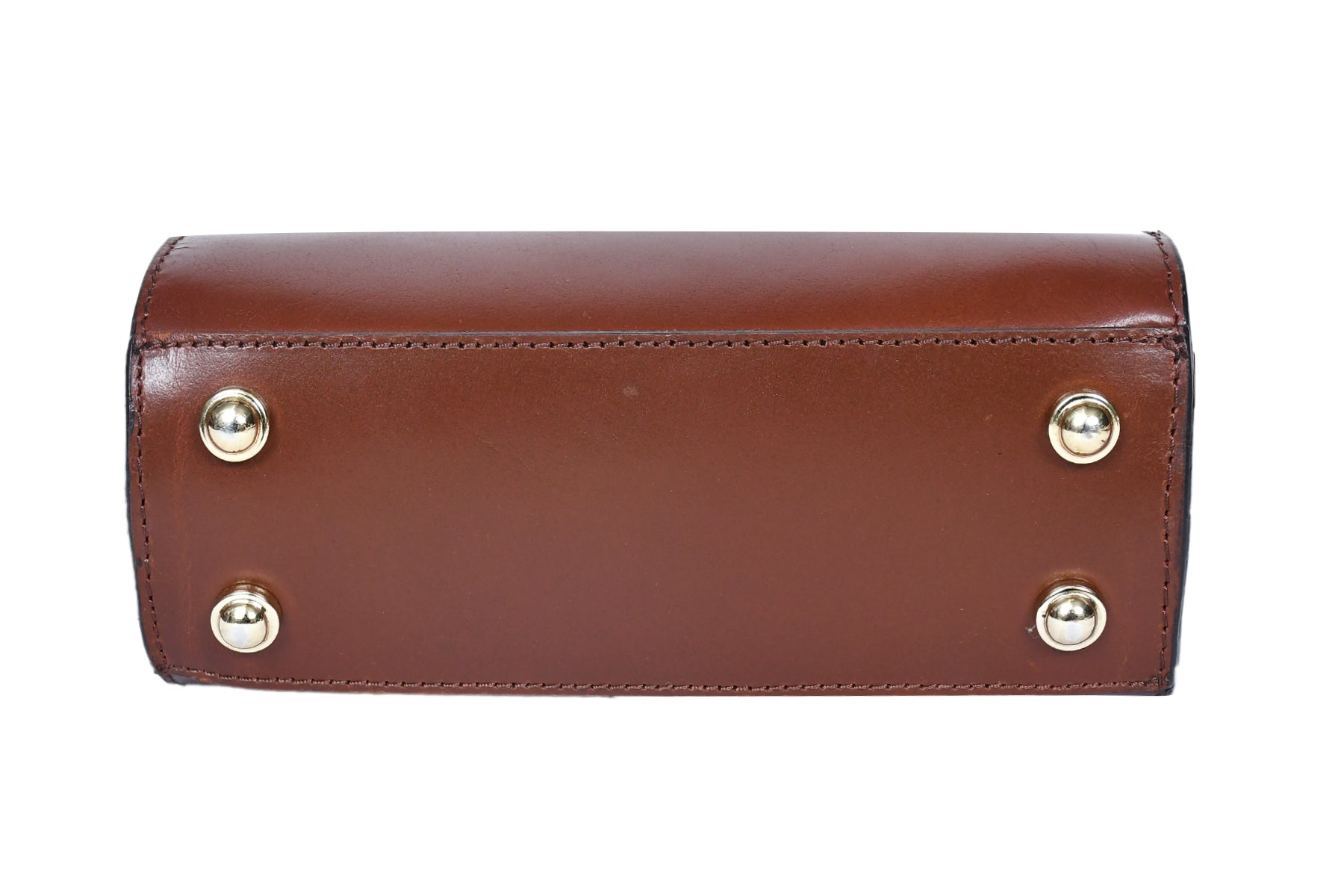 Premium Genuine Leather Structured Handbag with Multi-Compartment Zip Closure
