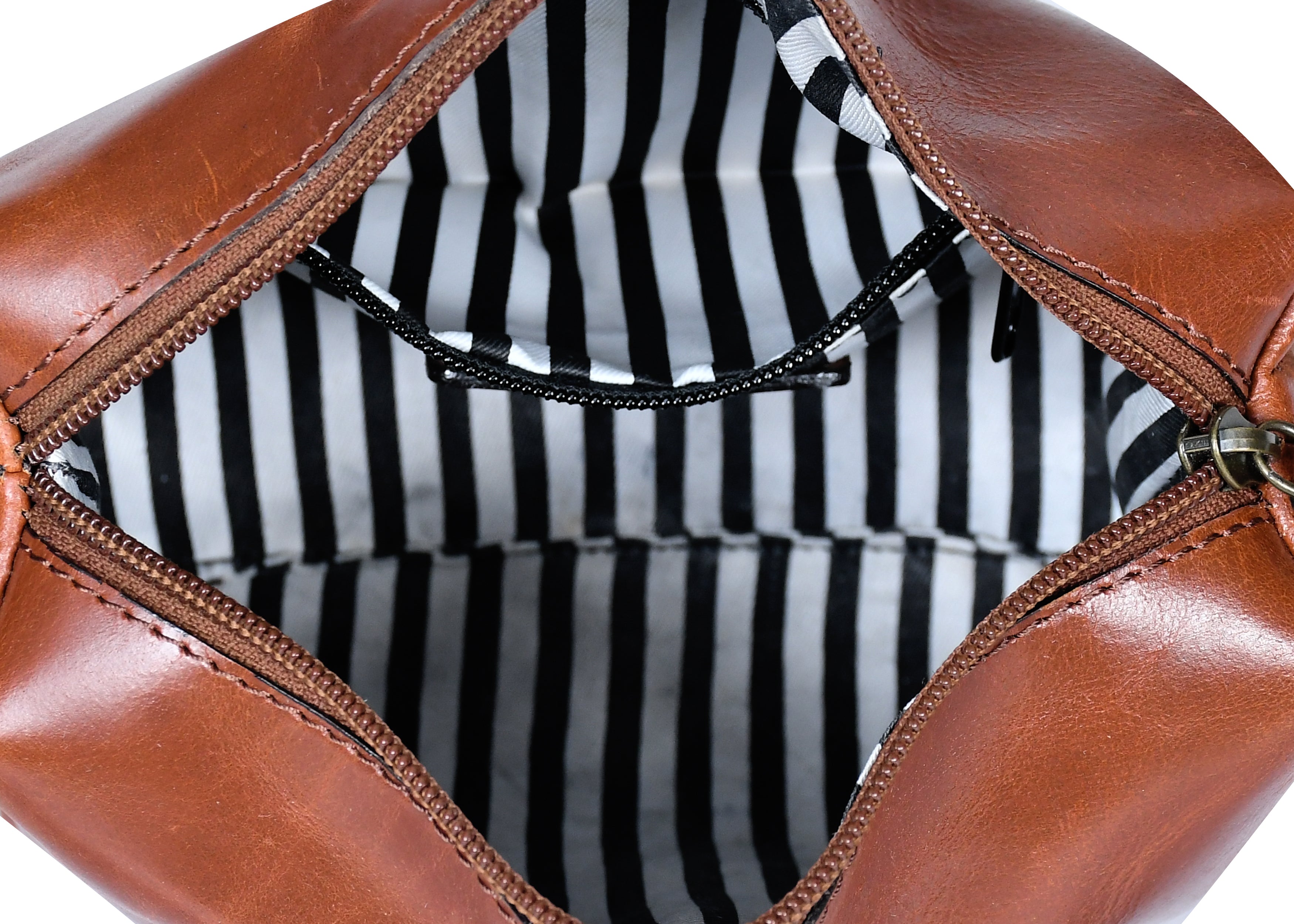 Premium Leather Crossbody bag with Top Zip Closure