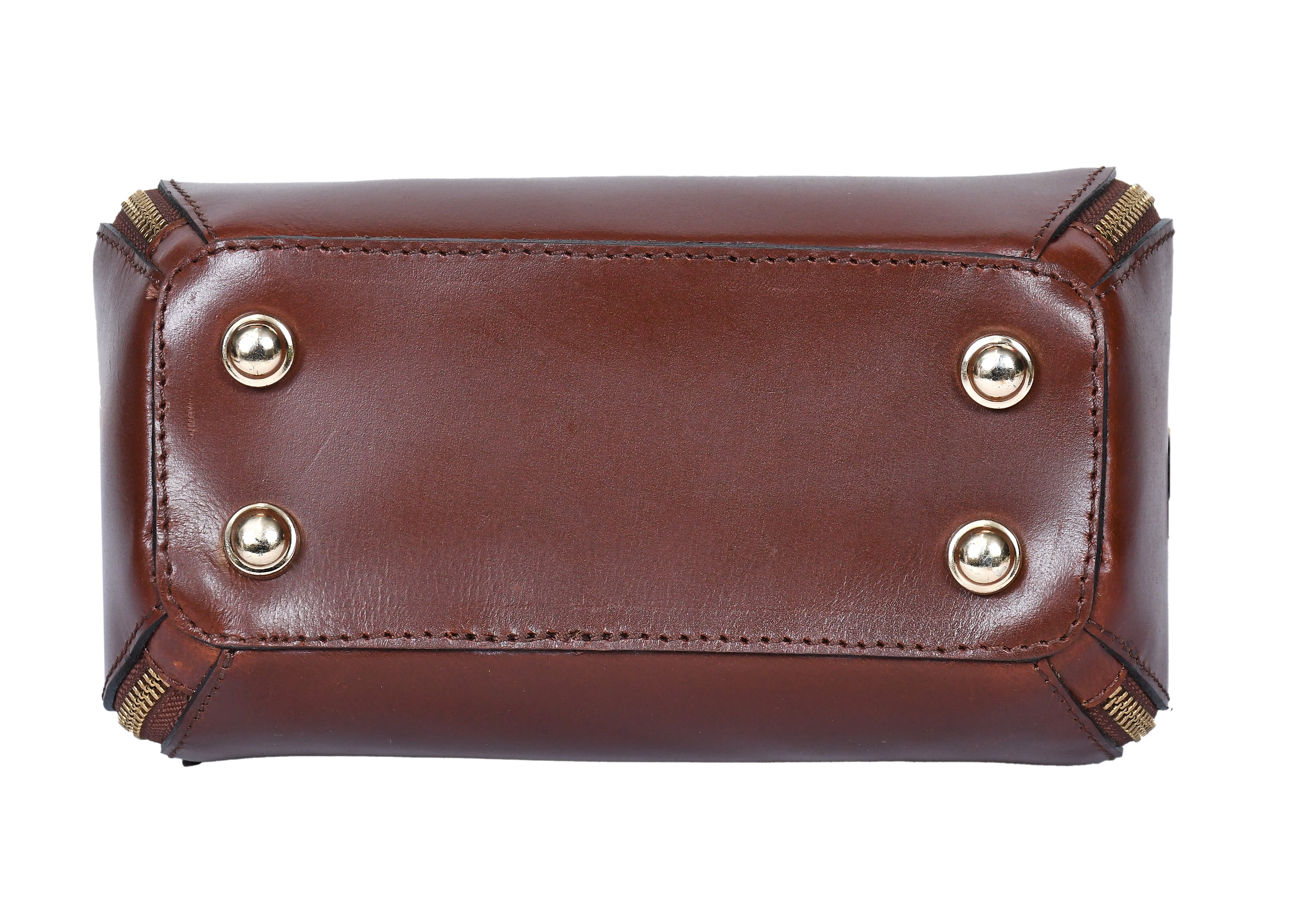 Celtic brown color pure leather ladies sling bag with extra storage ...