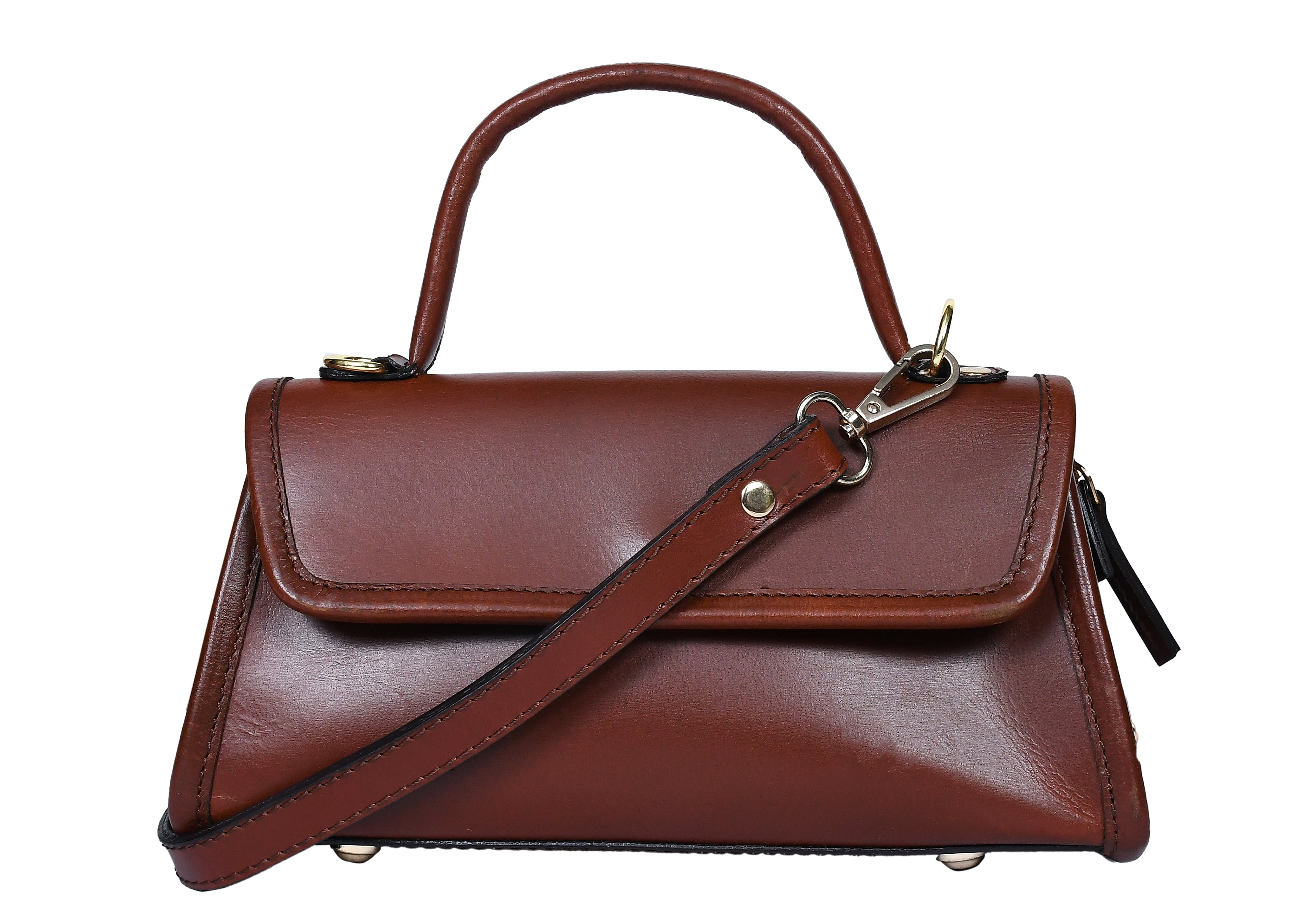 Celtic brown color pure leather sling bag for girls and women ...