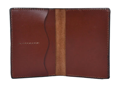 Celtic brown color pure leather passport case with designer look. - CELTICINDIA