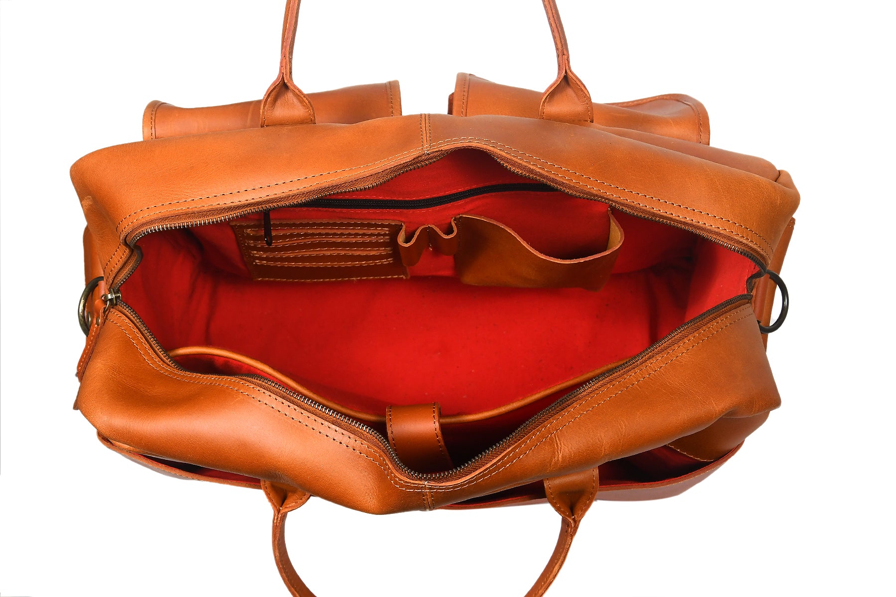 Unisex Leather Messenger & Travel Satchel Bag with Adjustable Shoulder Strap