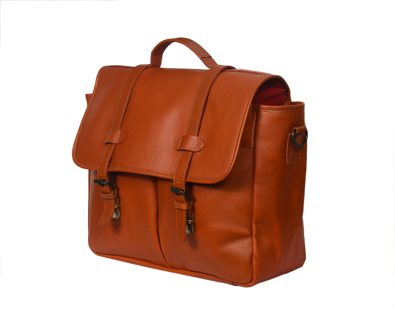 Premium Leather Satchel Sling Bag for Office & Everyday Use with Adjustable Strap