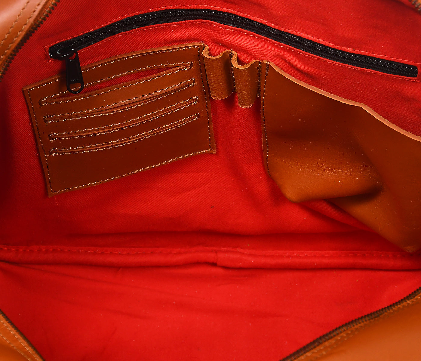 Premium Leather Travel Messenger Bag with Multi-Pockets & Adjustable Strap
