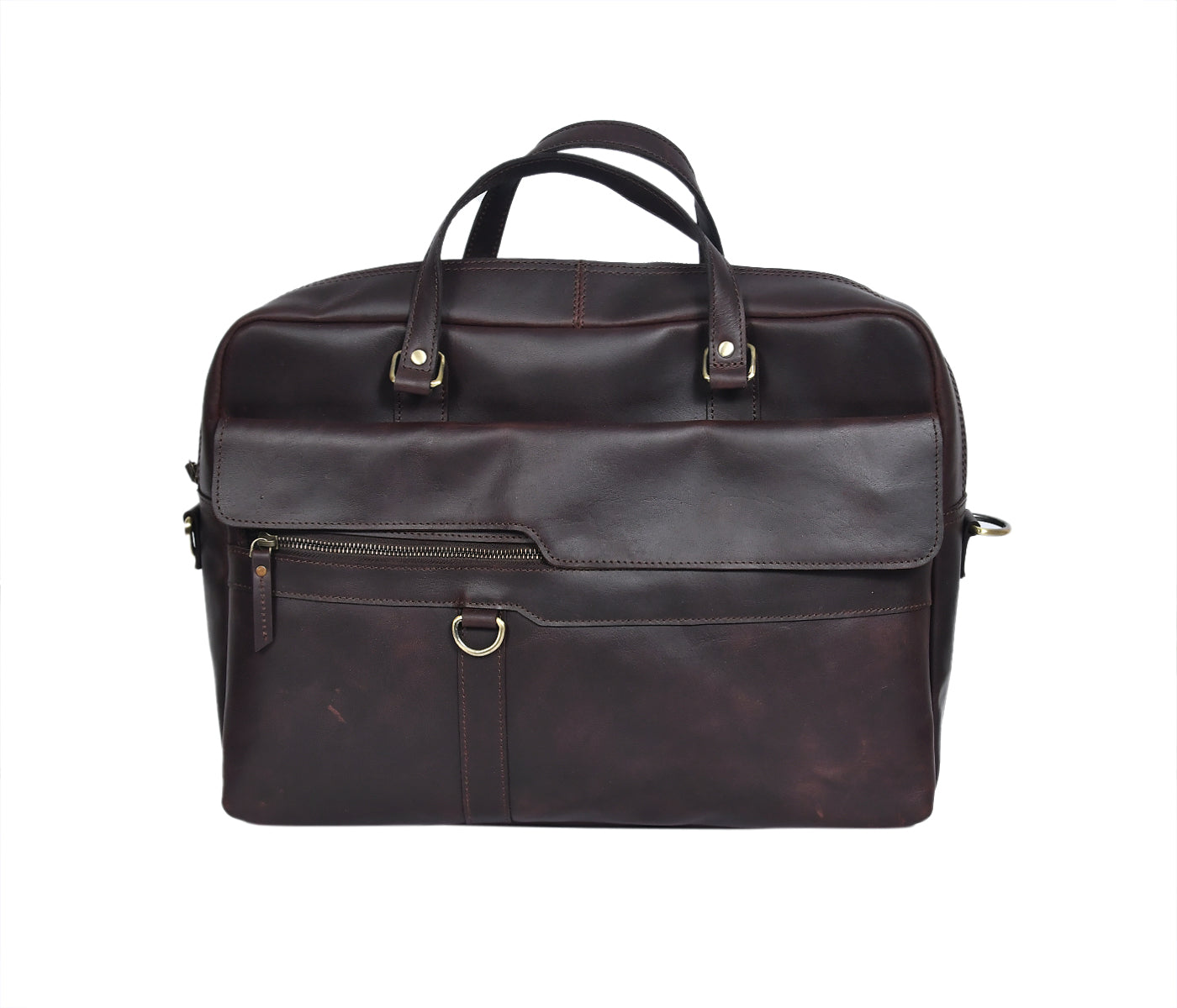 Unisex Premium Leather Laptop & Office Briefcase  Spacious Work & Travel Bag