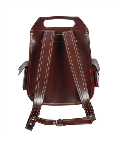 Elevate Your Style with Our Classic Brown Leather Backpack. - CELTICINDIA