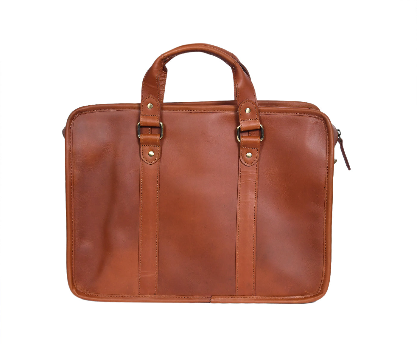 Premium Leather Laptop Office Bag with Multi Pockets & Adjustable Shoulder Strap