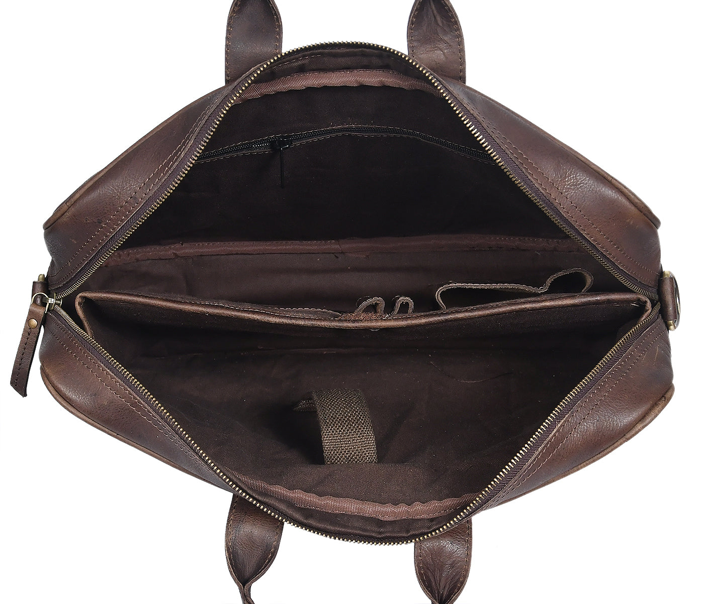 Premium Genuine Leather  Messenger Office Bag with Adjustable & Detachable Shoulder Strap