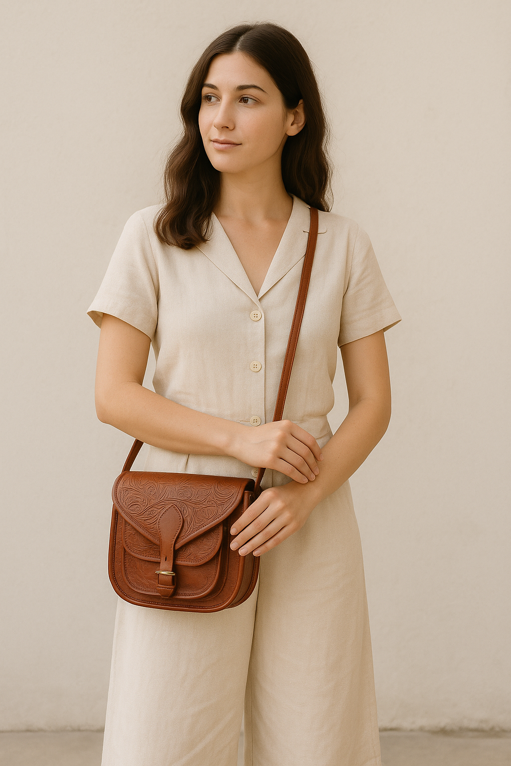 Celtic Embossing Leather Bag. Art: BG-1362Brown, BG-1749Black