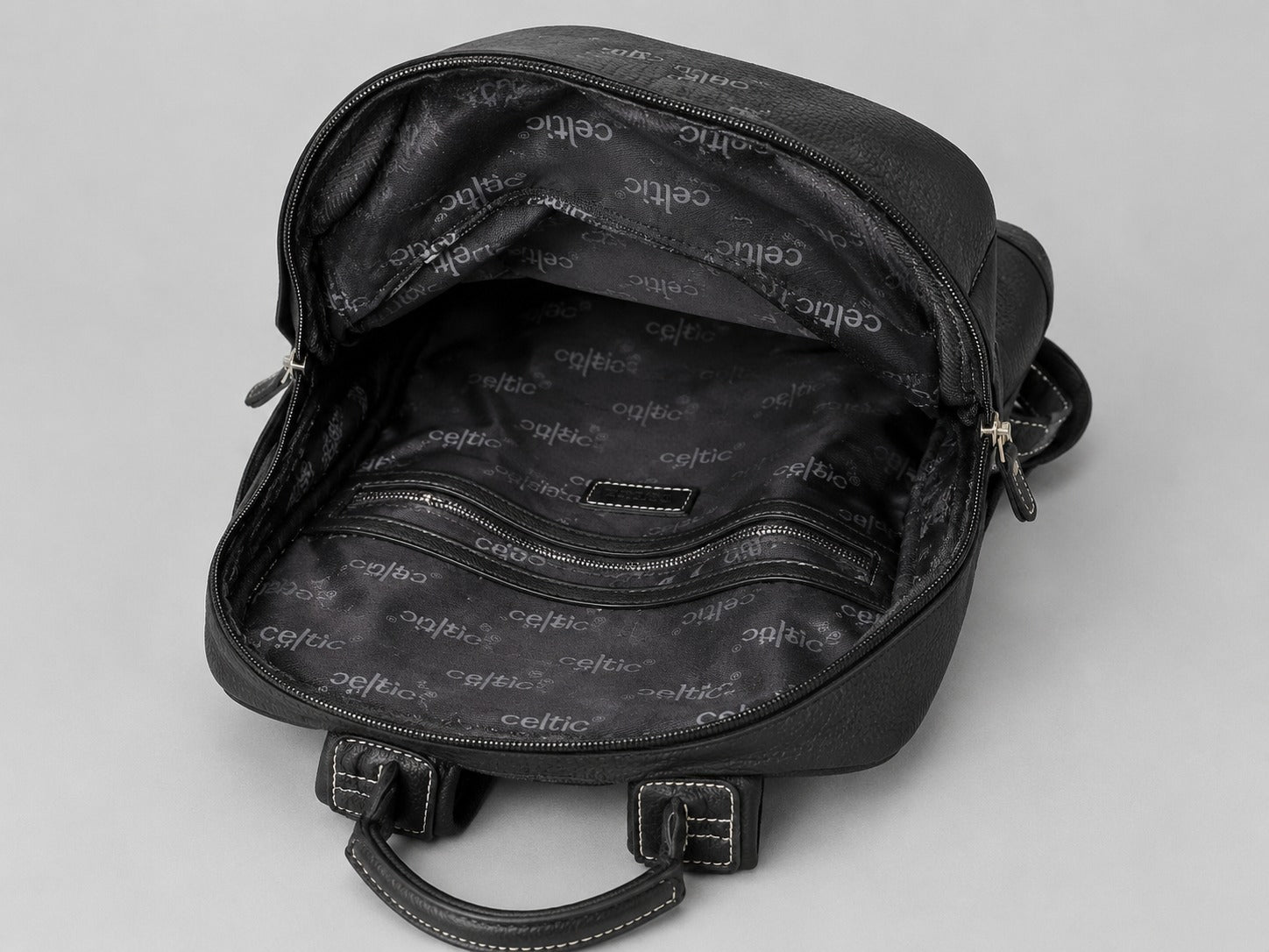 Premium Genuine Leather Multi-Compartment Laptop Backpack for Men & Women