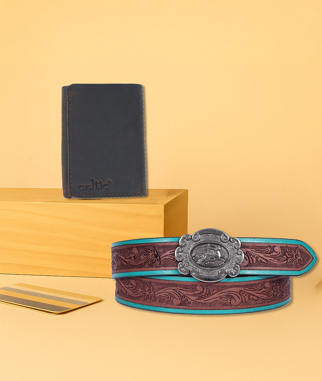 Premium Handcrafted Leather Wallet & Belt Combo  Mens Luxury Gift Set