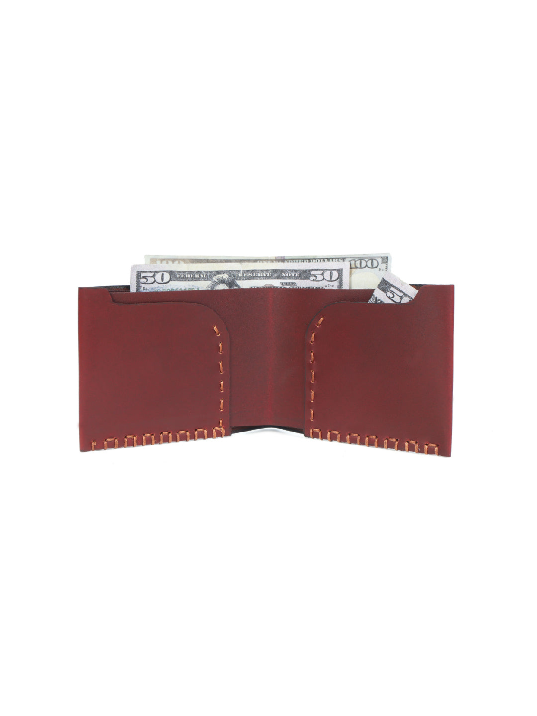 Genuine Leather Slim Card Holder Wallet with Compartment